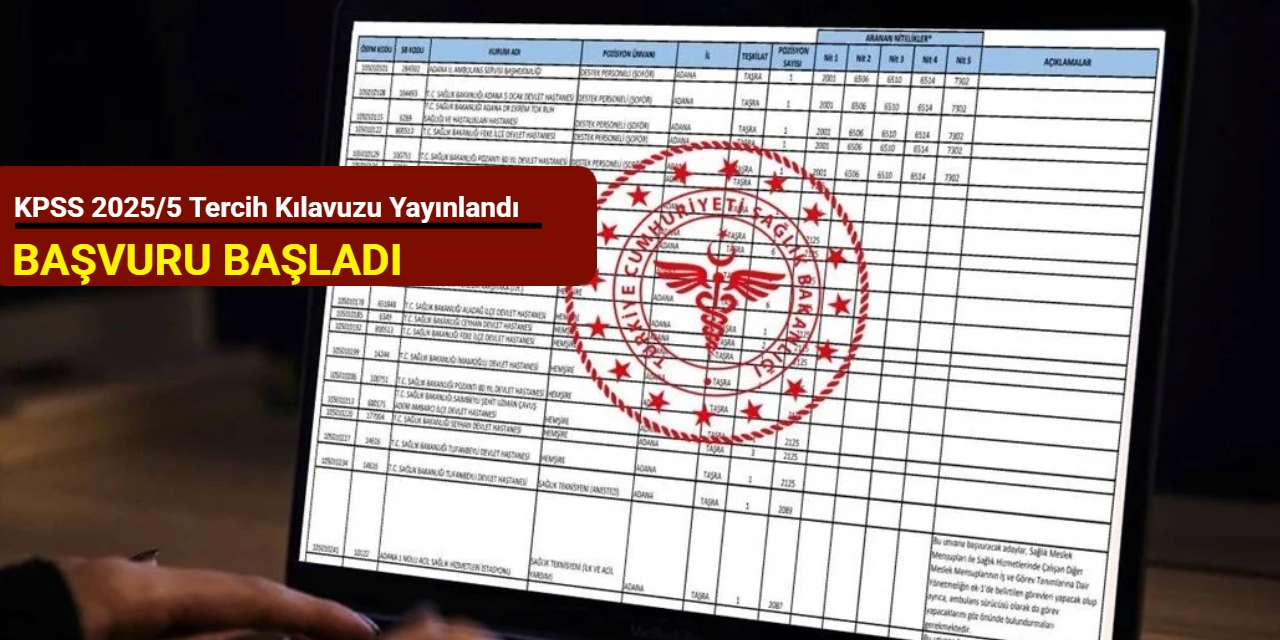 KPSS 2025/5 tercih kılavuzu yayınlandı