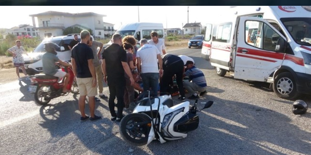 14 yaşındaki çocuğun kullandığı motosiklet kamyonetle çarpıştı