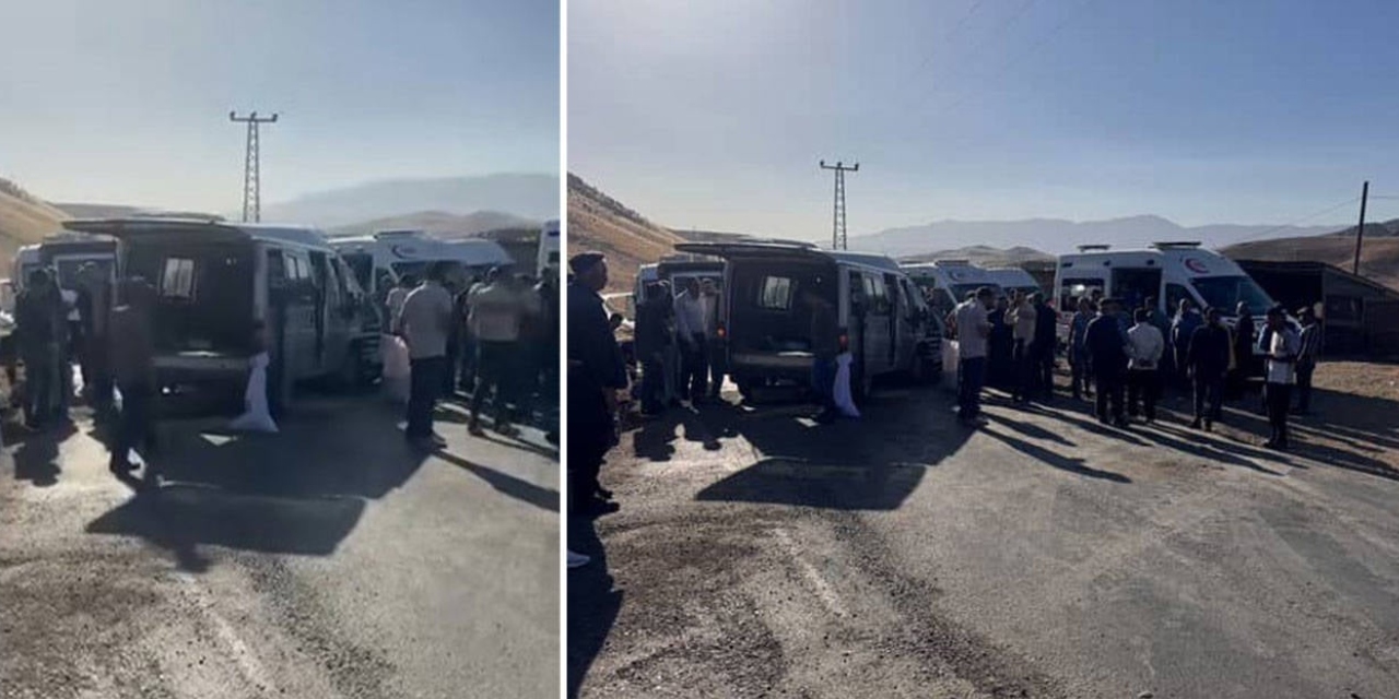 Siirt’te öğretmenleri taşıyan minibüsle hafif ticari araç çarpıştı: 12 kişi yaralandı