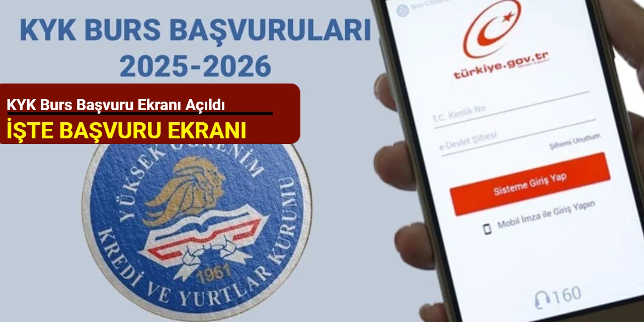 KYK burs başvuruları başladı: İşte başvuru ekranı 2025