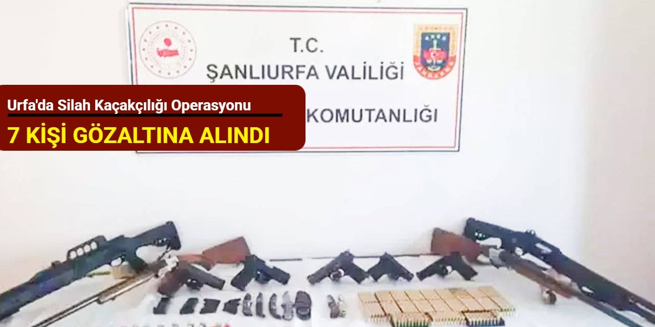 Urfa'da silah kaçakçılığı operasyonu: 7 kişi gözaltına alındı