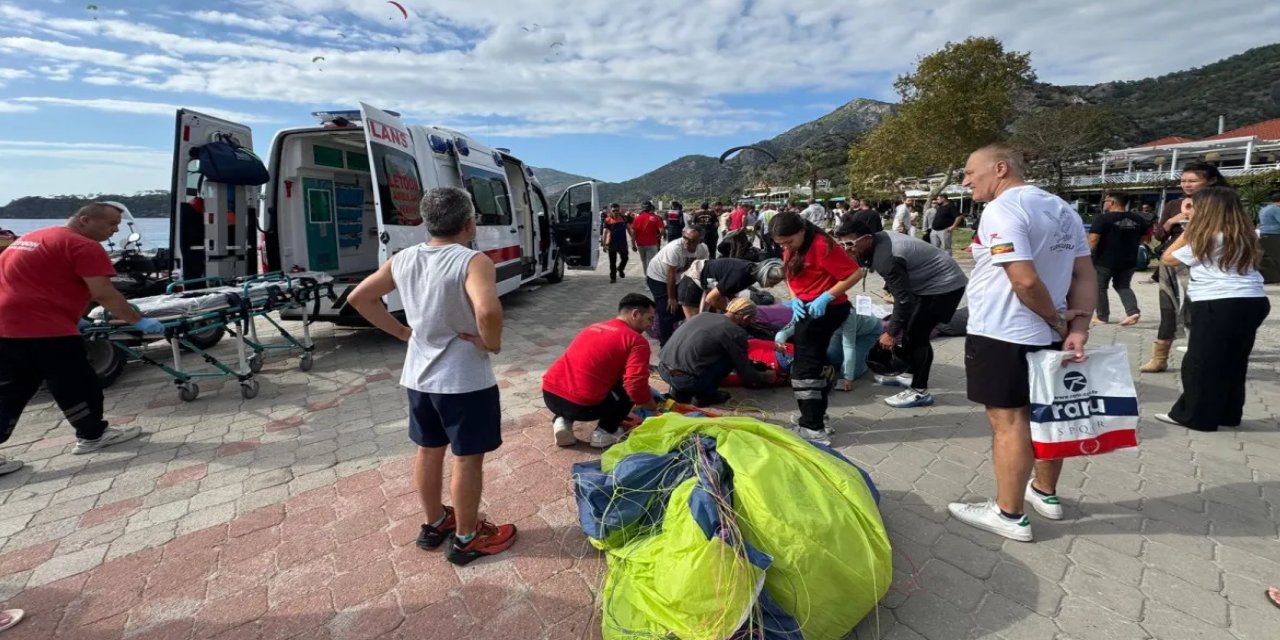 Muğla'da yamaç paraşütleri havada çarpıştı: 3 yaralı
