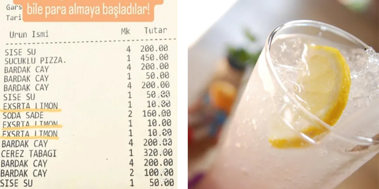 1 dilim limon 10 lira