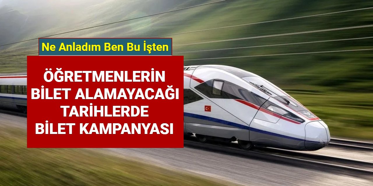 Öğretmenlere hafta içi YHT biletlerinde yüzde 50 indirim