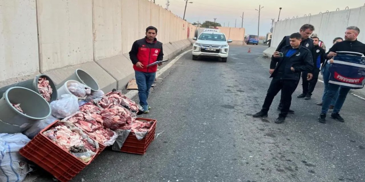 Şanlıurfa'da 1 ton kaçak et ele geçirildi