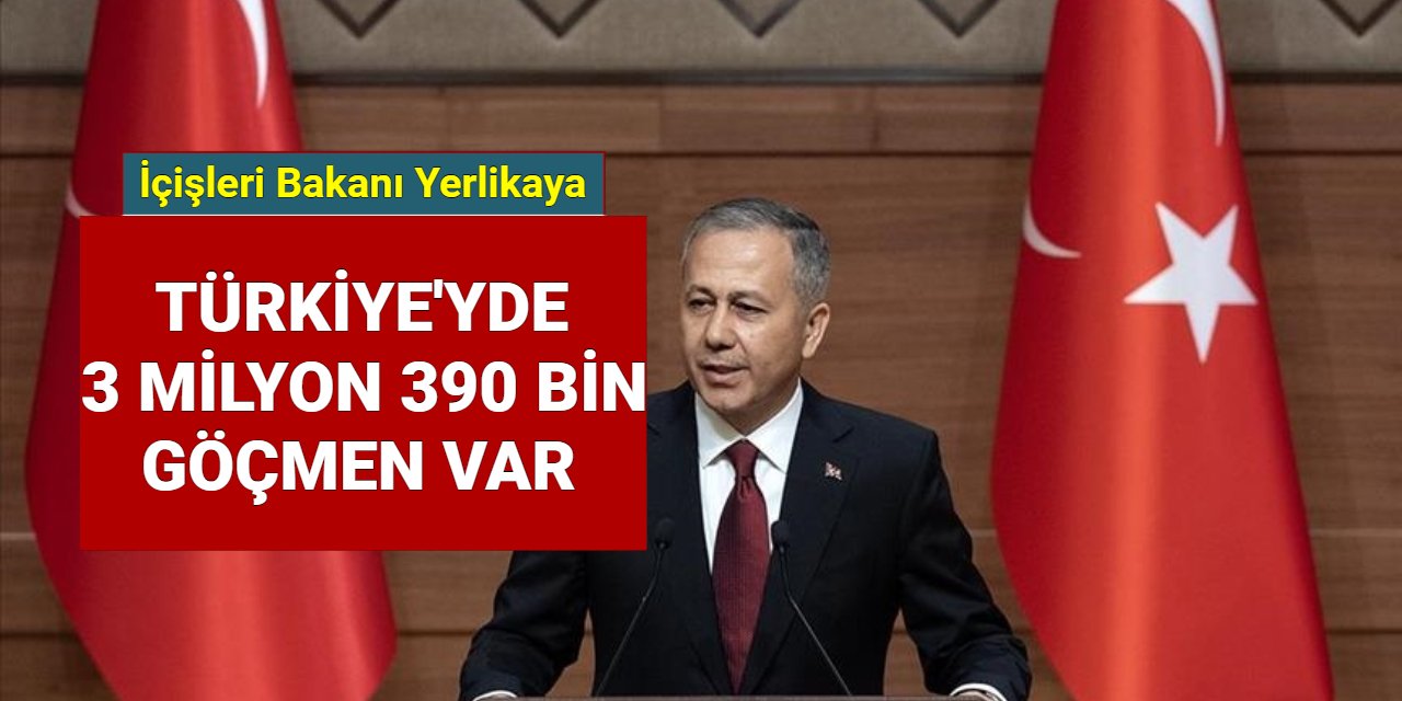 Ali Yerlikaya: Türkiye'de 3 milyon 390 bin göçmen var