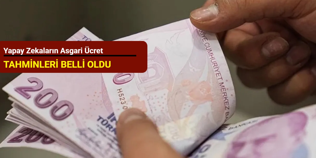 Yapay zekaların asgari ücret tahminleri belli oldu