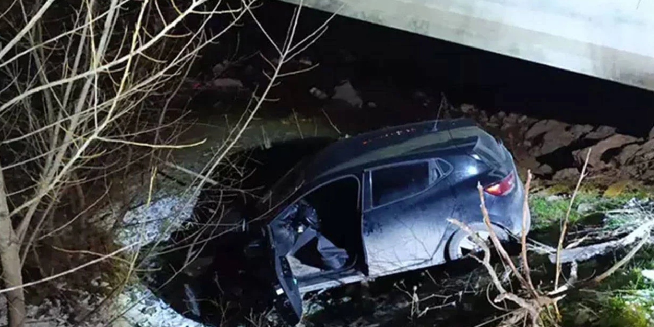 Bursa'da otomobil dereye düştü: 1 kişi yaralandı
