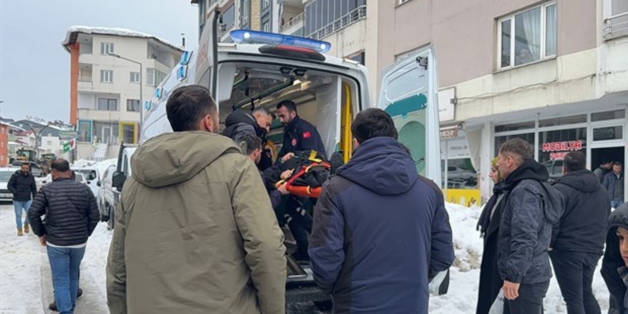 Bitlis'te üzerine kar kütlesi düşen kadın yaralandı