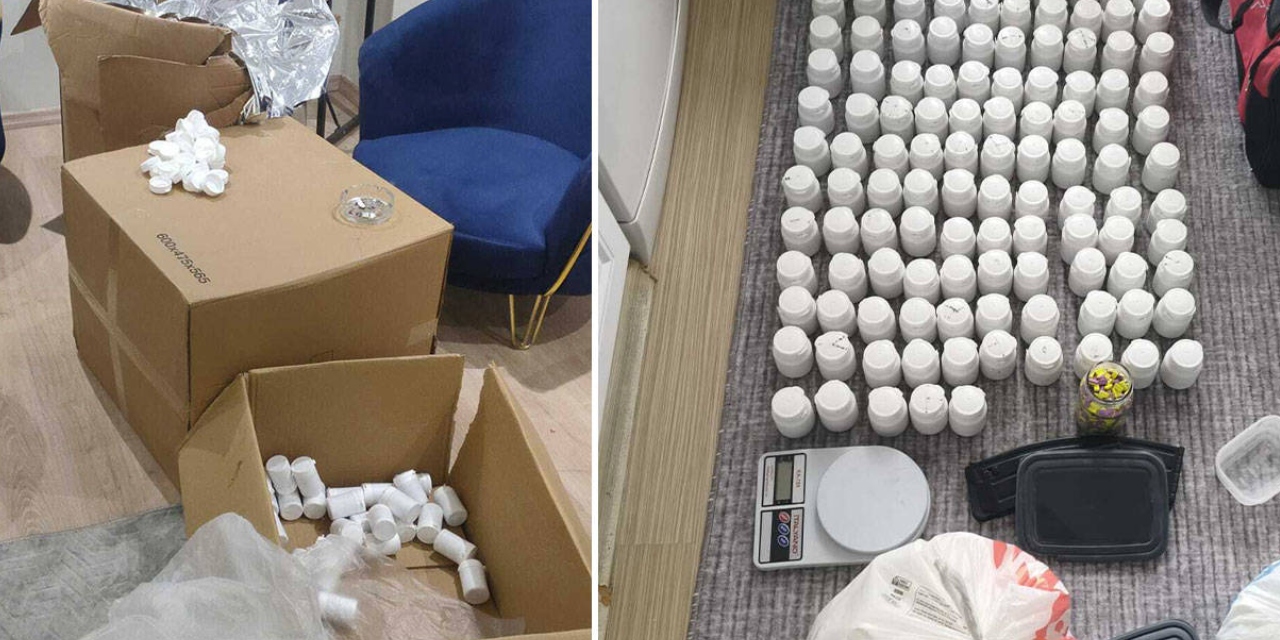 İzmir’de uyuşturucu operasyonu: Yarım milyona yakın sentetik ecza ele geçirildi
