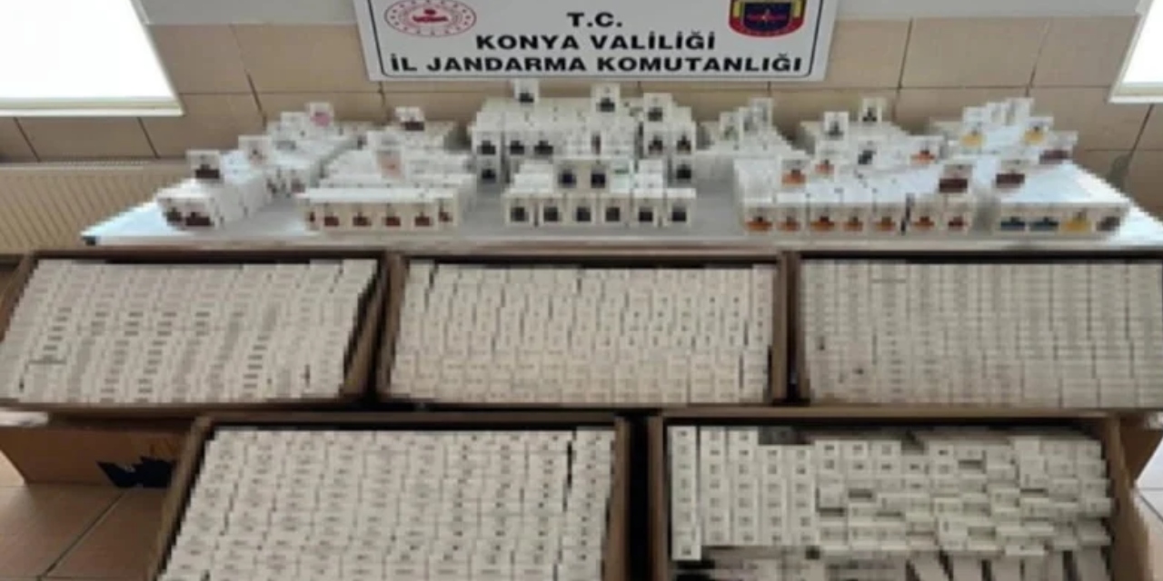 Konya’da jandarmadan kaçak parfüm operasyonu
