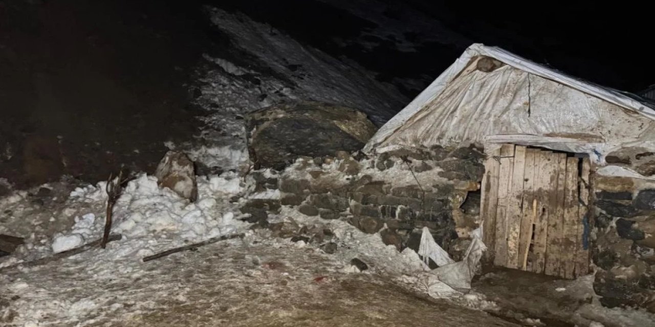 Şırnak'ta köye kayalar düştü: 30 hayvan telef oldu
