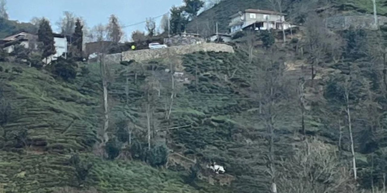 Rize'de hafif ticari araç uçuruma yuvarlandı: 1 kişi hayatını kaybetti