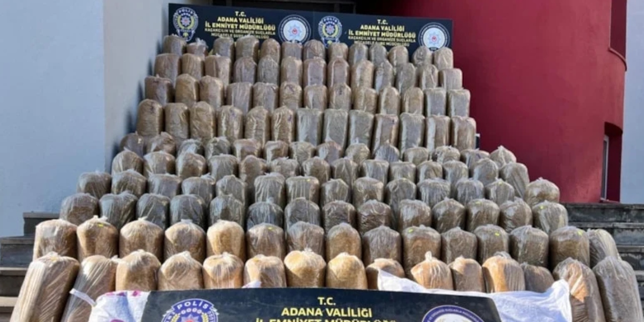 Adana’da 2,5 ton kaçak tütün ele geçirildi