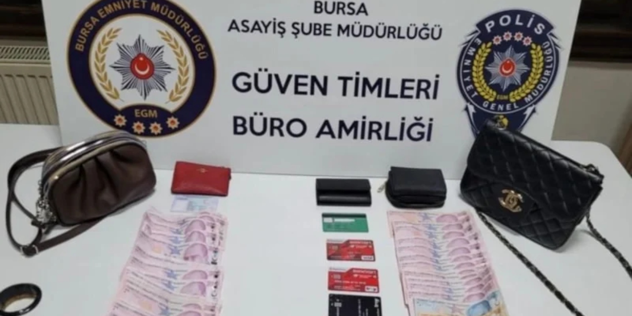 Bursa'da bebek arabasından çanta çalan şahıs yakalandı