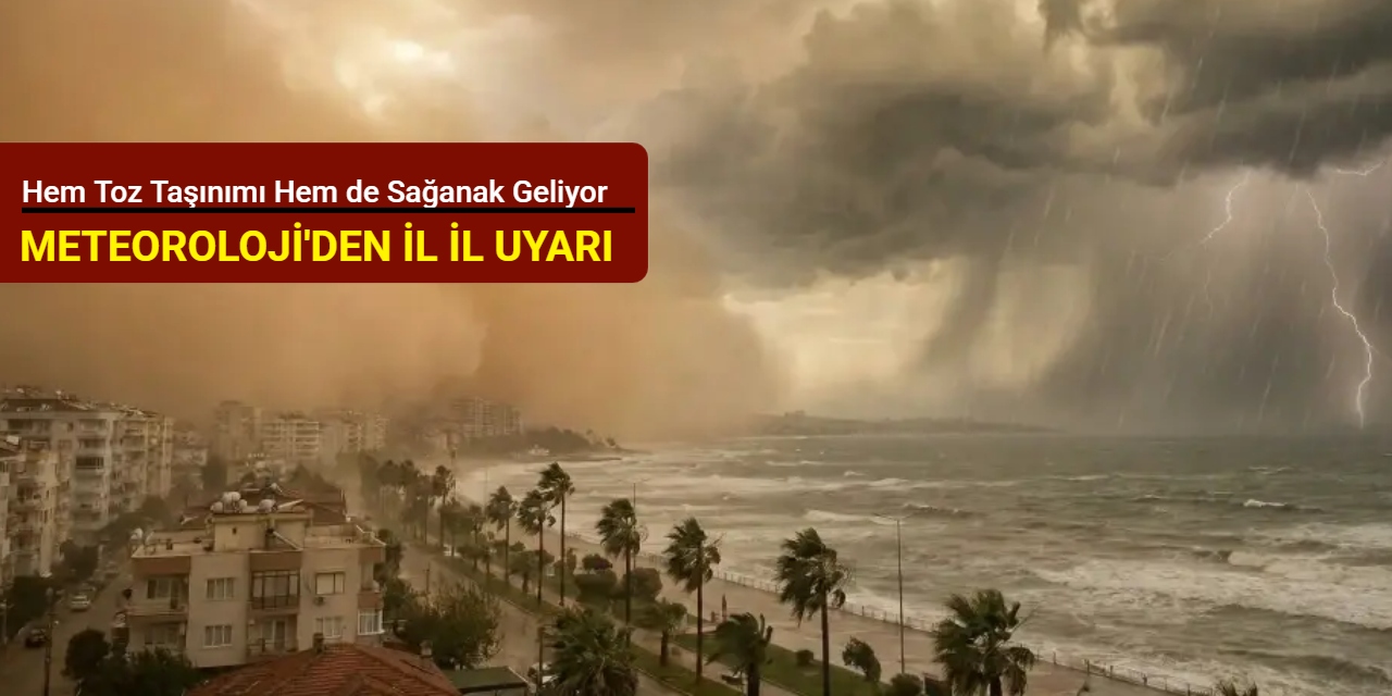 Meteorolojiden il il uyarı: Hem toz taşınımı hem de sağanak geliyor