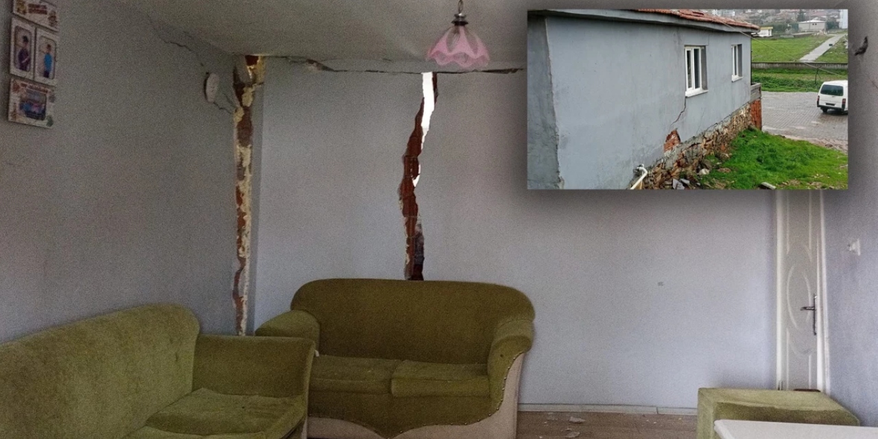 Manisa'da toprak kayması: 10 ev acilen tahliye edildi