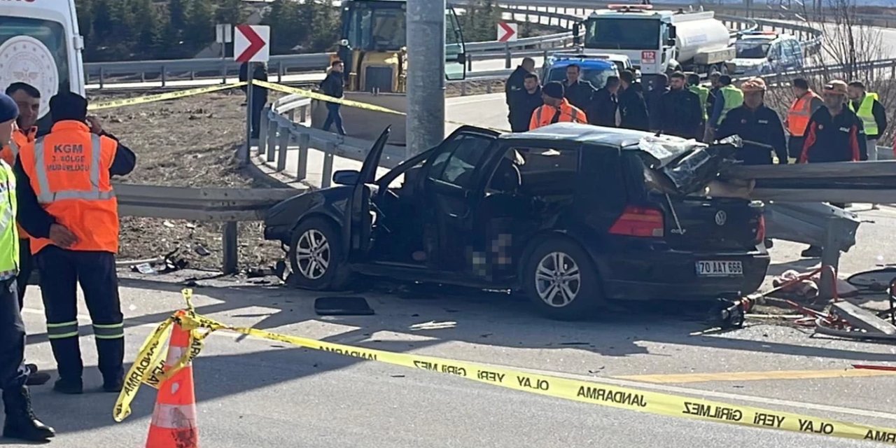 Karaman'da feci kaza: Anne-baba öldü, çocuk yaralı