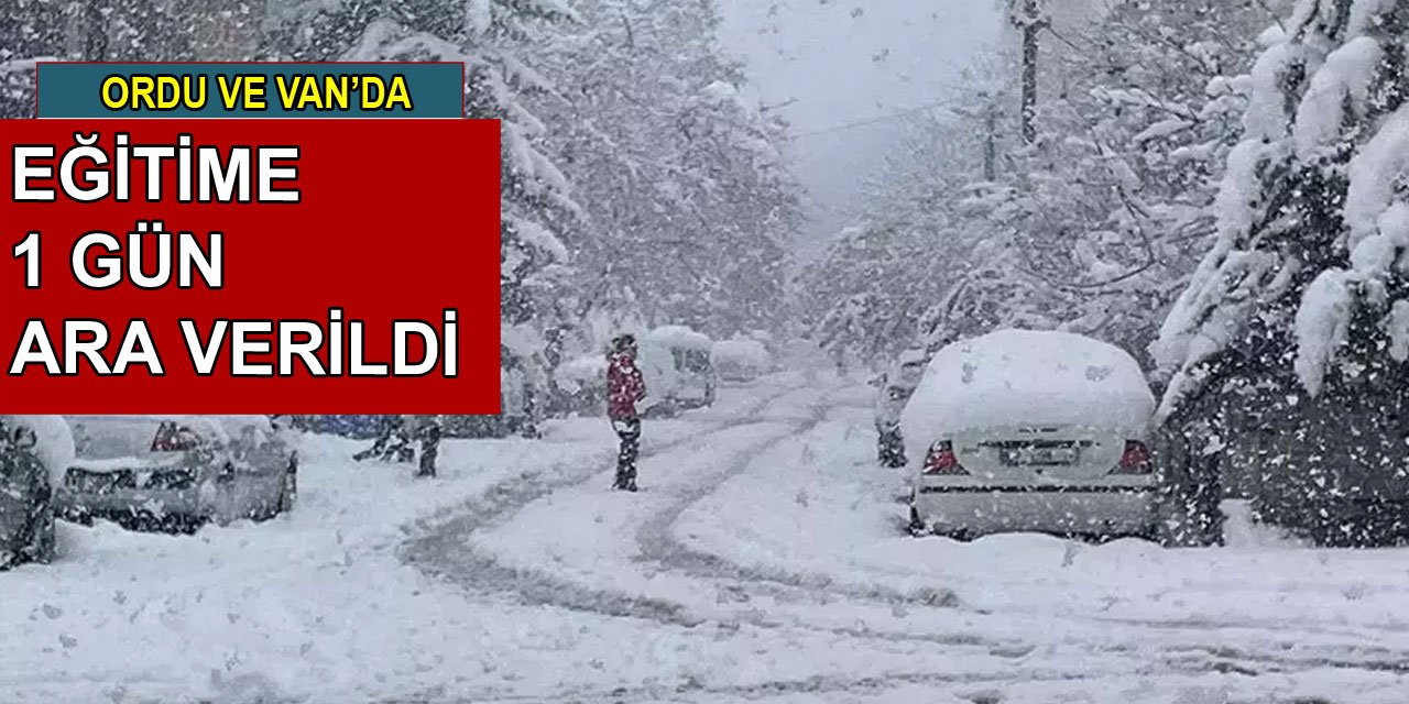 Ordu ve Van'da eğitime 1 gün ara verildi