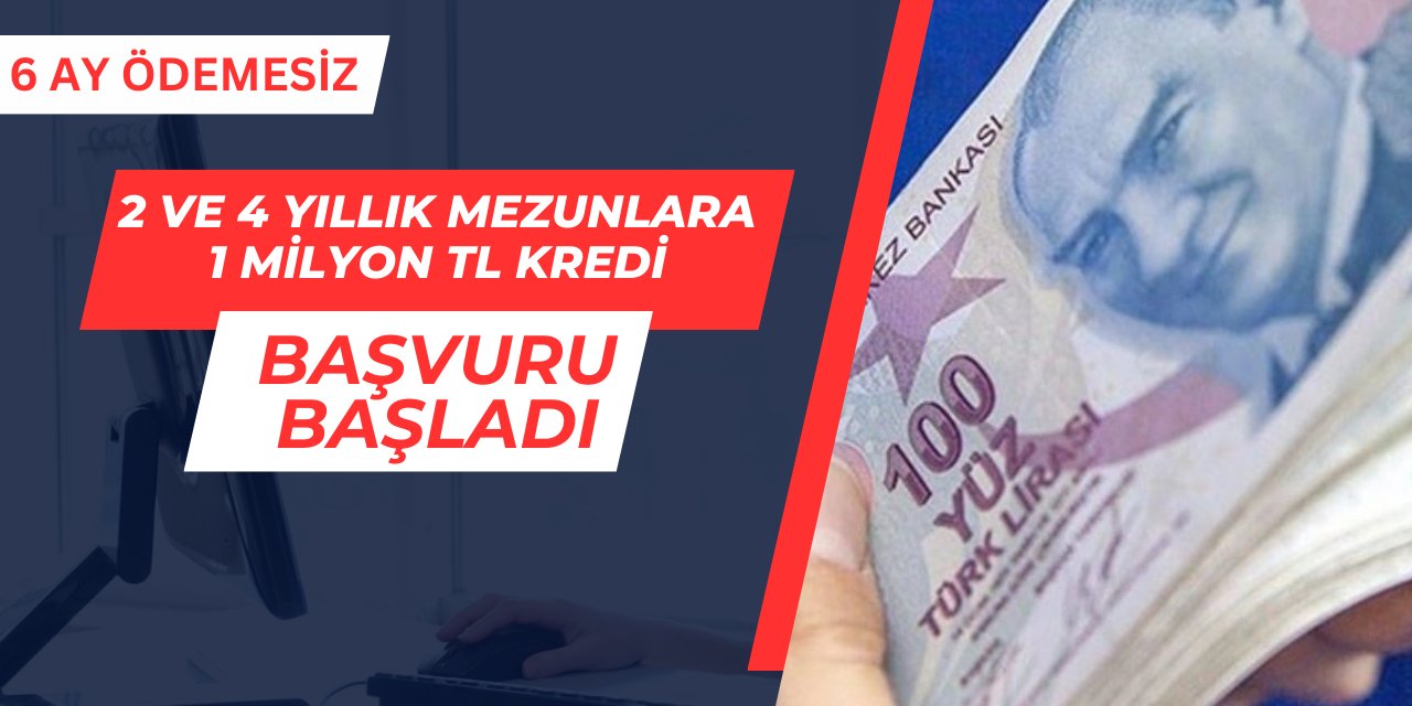 2 ve 4 yıllık üniversite mezunlarına 1 milyon TL iş kurma kredisi başvurusu başladı