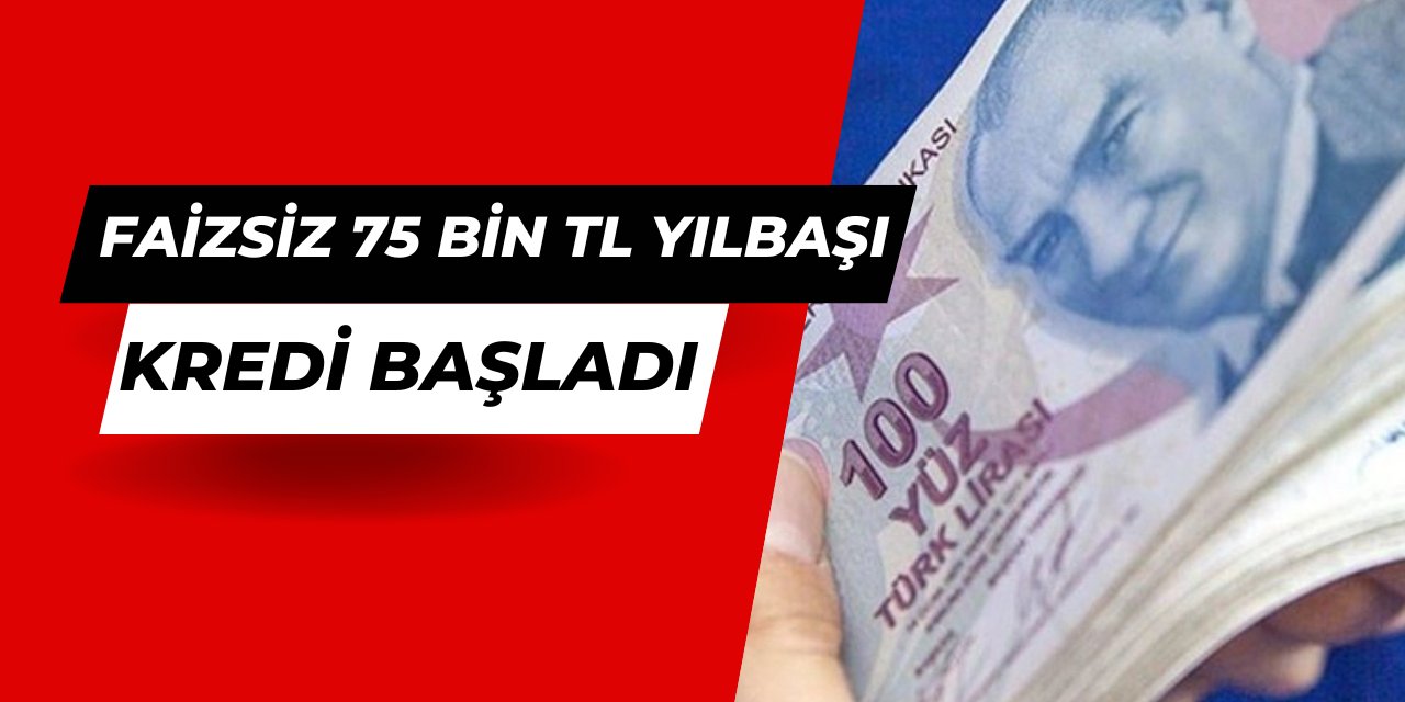 Faizsiz 75 bin TL yılbaşı kredisi başvurusu başladı