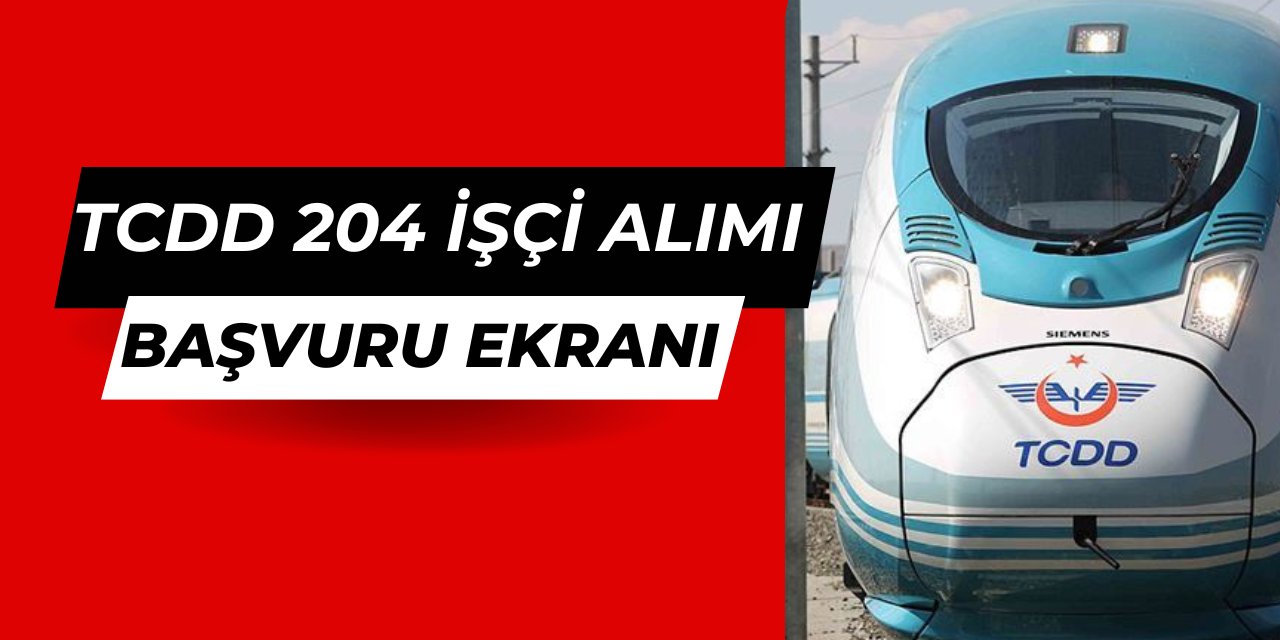 TCDD 204 makinist alımı başvuru ekranı