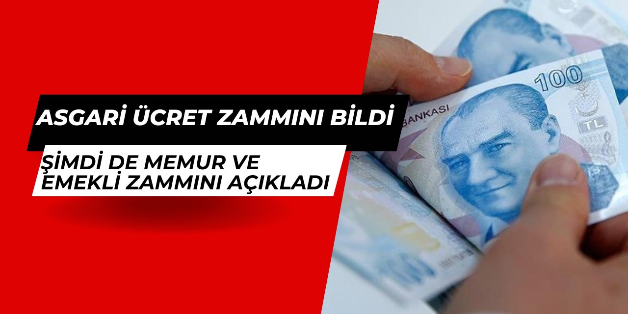 Asgari ücreti bildi: Şimdi de memur ve emeklilerin Ocak 2025 maaş zammını açıkladı