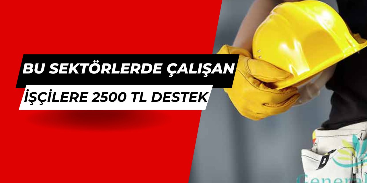 Bu sektörlerde çalışan işçiler için 2500 TL destek verilecek