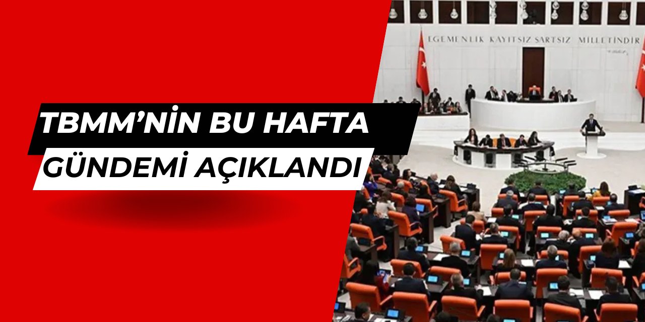 TBMM'nin bu hafta gündemi belli oldu: İşte kanun teklifleri