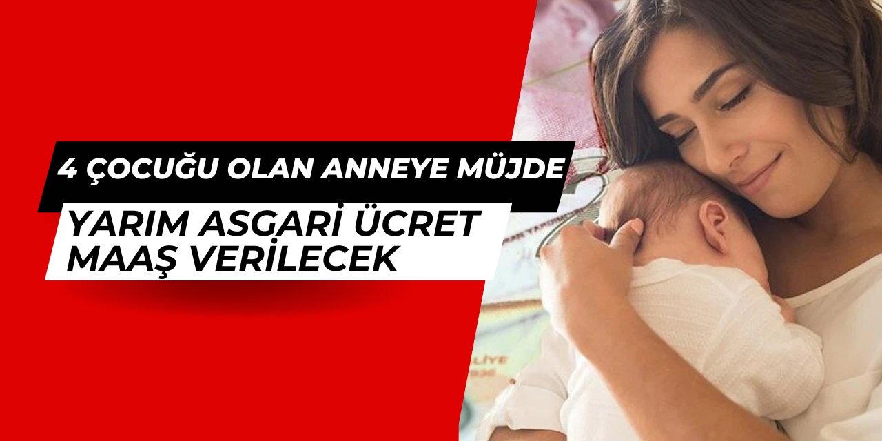 4 çocuğu olan anneye yarım asgari ücret maaş verilecek: Çocuk yardımı başvurusu başladı