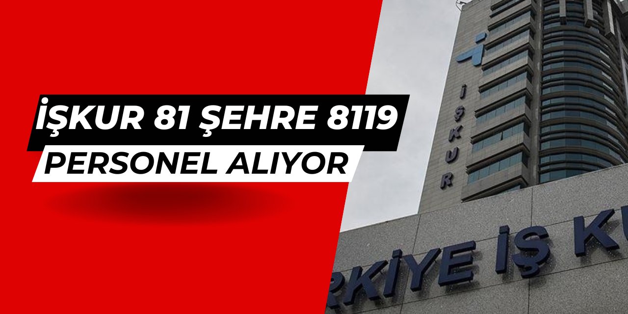 Son dakika: İŞKUR 81 şehre 8119 işçi alımı yapıyor