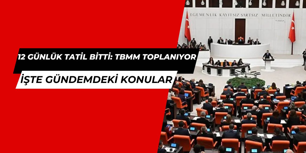 12 günlük tatil bitti: İşte TBMM'nin yeni hafta gündemi