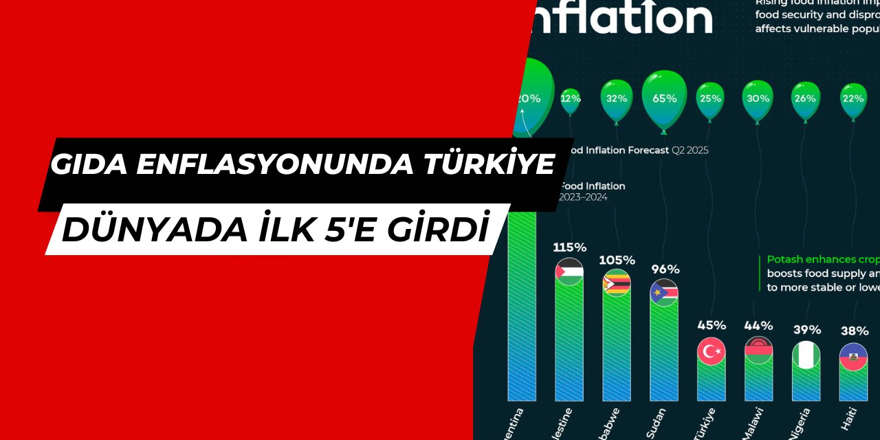 Dünyada gıda enflasyonu listesinde 5. sıradayız