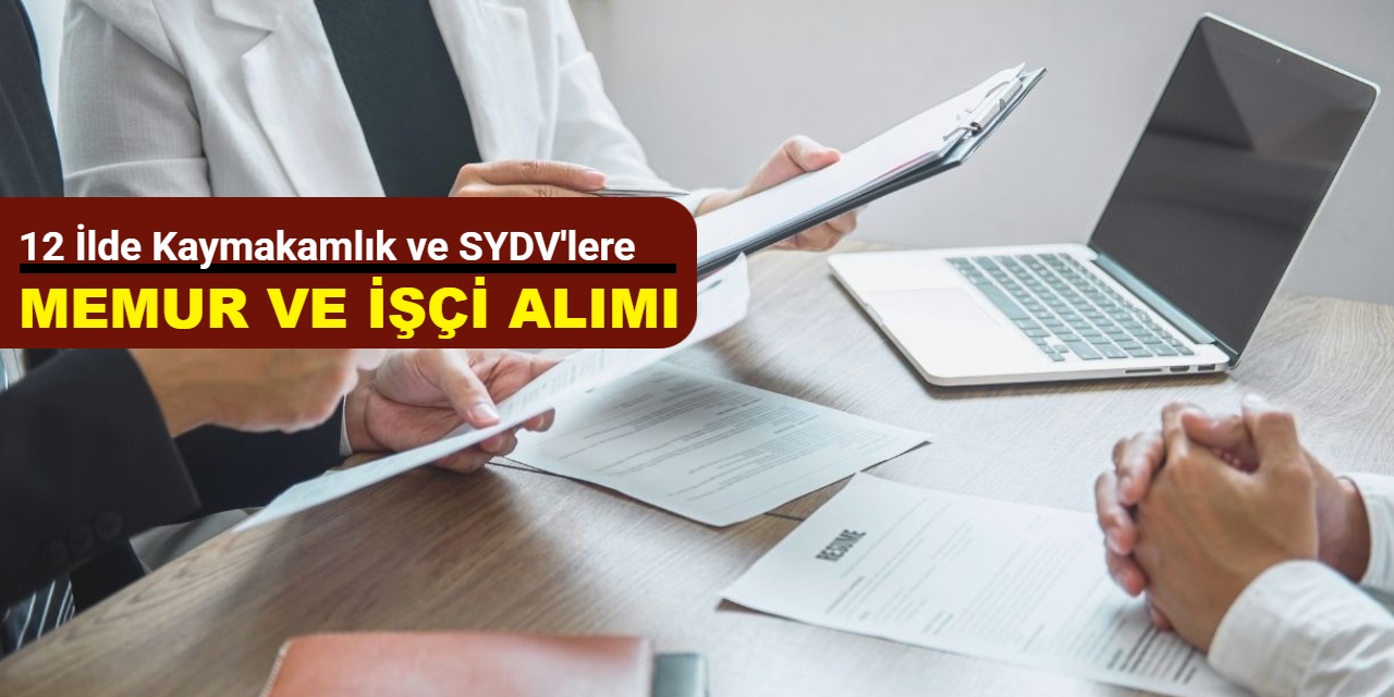 12 ilde Kaymakamlık ve SYDV'lere memur ve işçi alımı yapılacak: Başvuru başladı 2025