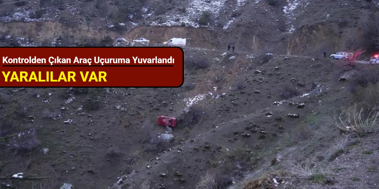 Gümüşhane'de kontrolden çıkan araç uçuruma yuvarlandı: Yaralılar var