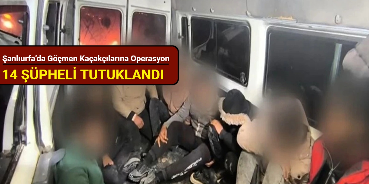 Şanlıurfa’da göçmen kaçakçılarına operasyon: 14 şüpheli tutuklandı