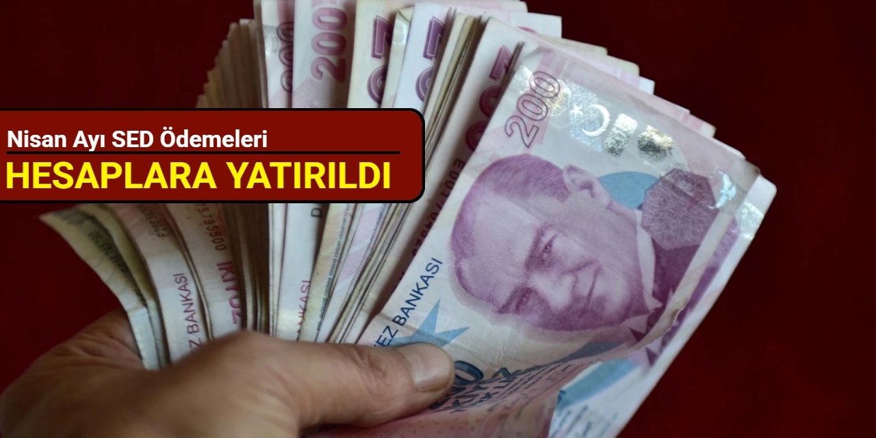 Nisan ayı SED ödemeleri hesaplara yatırıldı