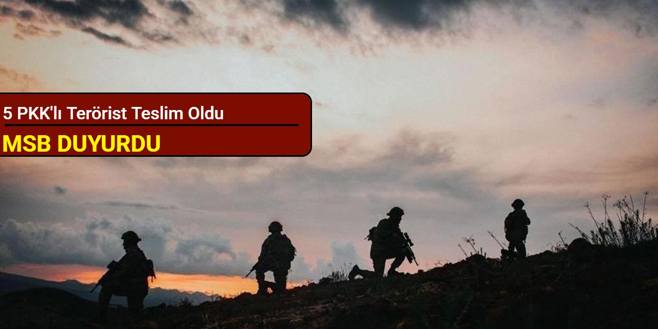 MSB duyurdu: 5 PKK'lı terörist teslim oldu