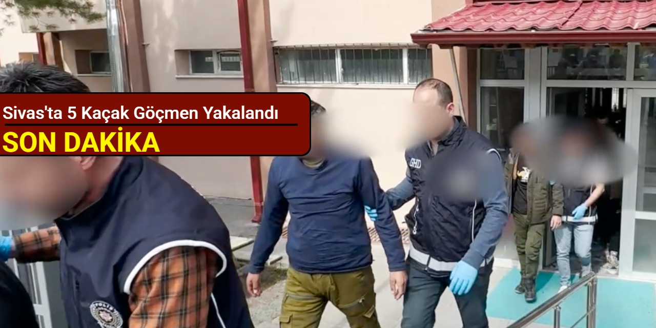 Sivas'ta 5 kaçak göçmen yakalandı