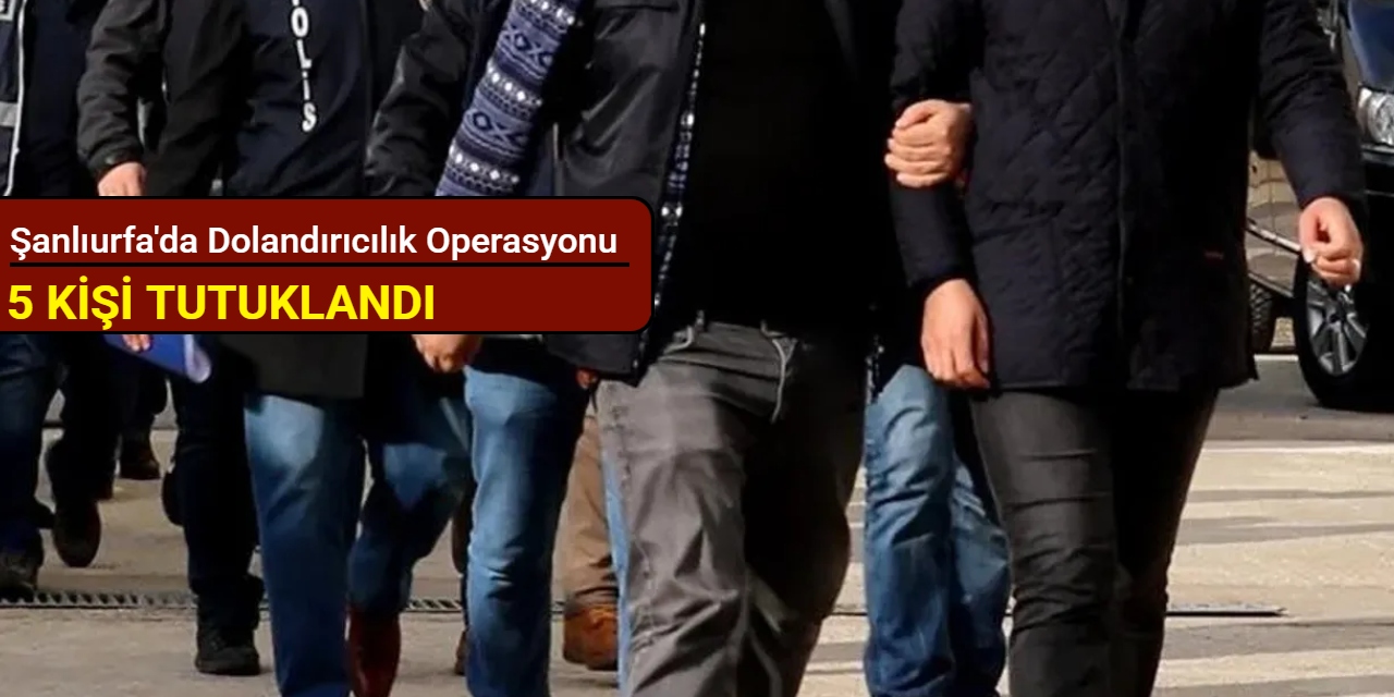 Şanlıurfa'da dolandırıcılık operasyonu: 5 kişi tutuklandı
