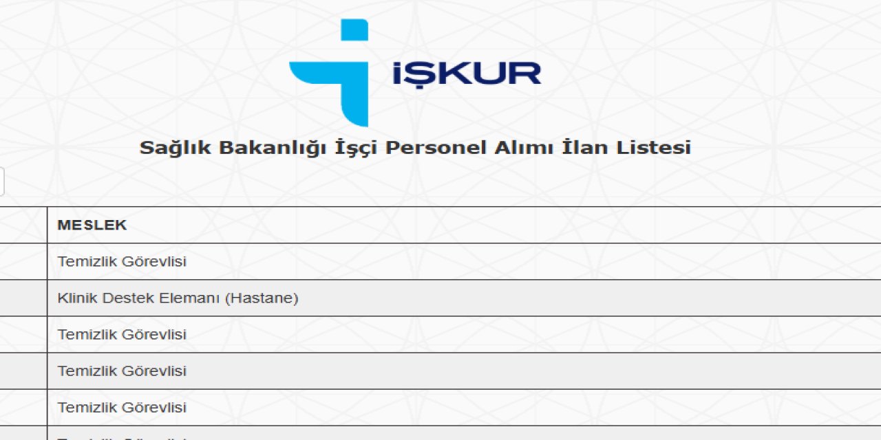 Sağlık Bakanlığı hastane işçi alımı işkur başvurusu nasıl yapılır? İşte esube.iskur.gov.tr ve e devlet başvurusu