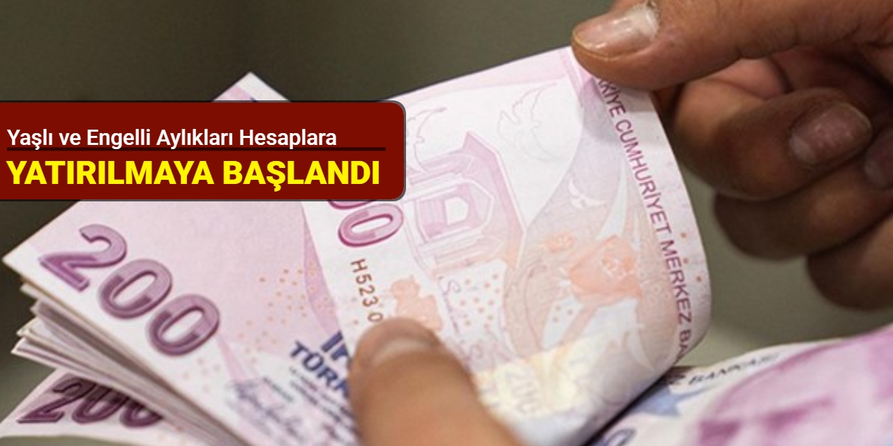 Yaşlı ve engelli aylıkları hesaplara yatırılmaya başlandı