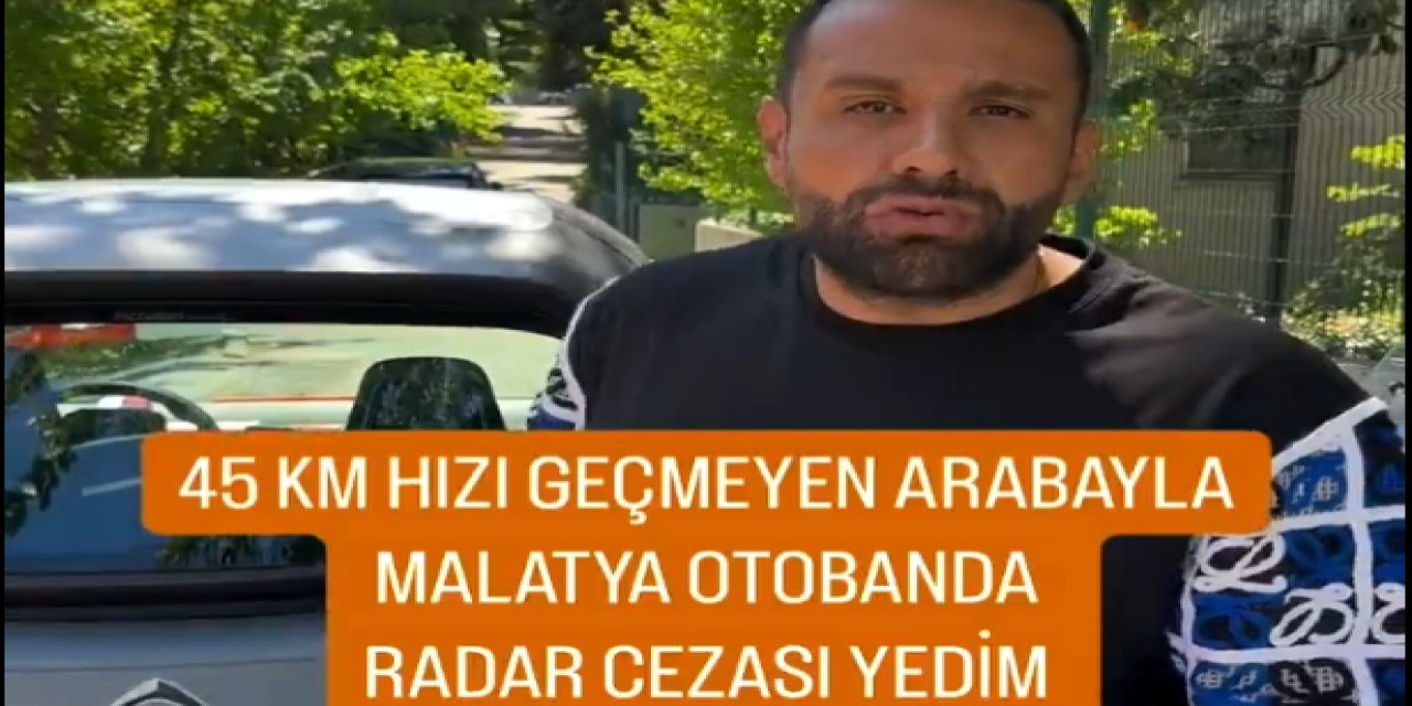 Saatte 45 km hızı geçemeyen aracı ile 108 km radar cezası yedi