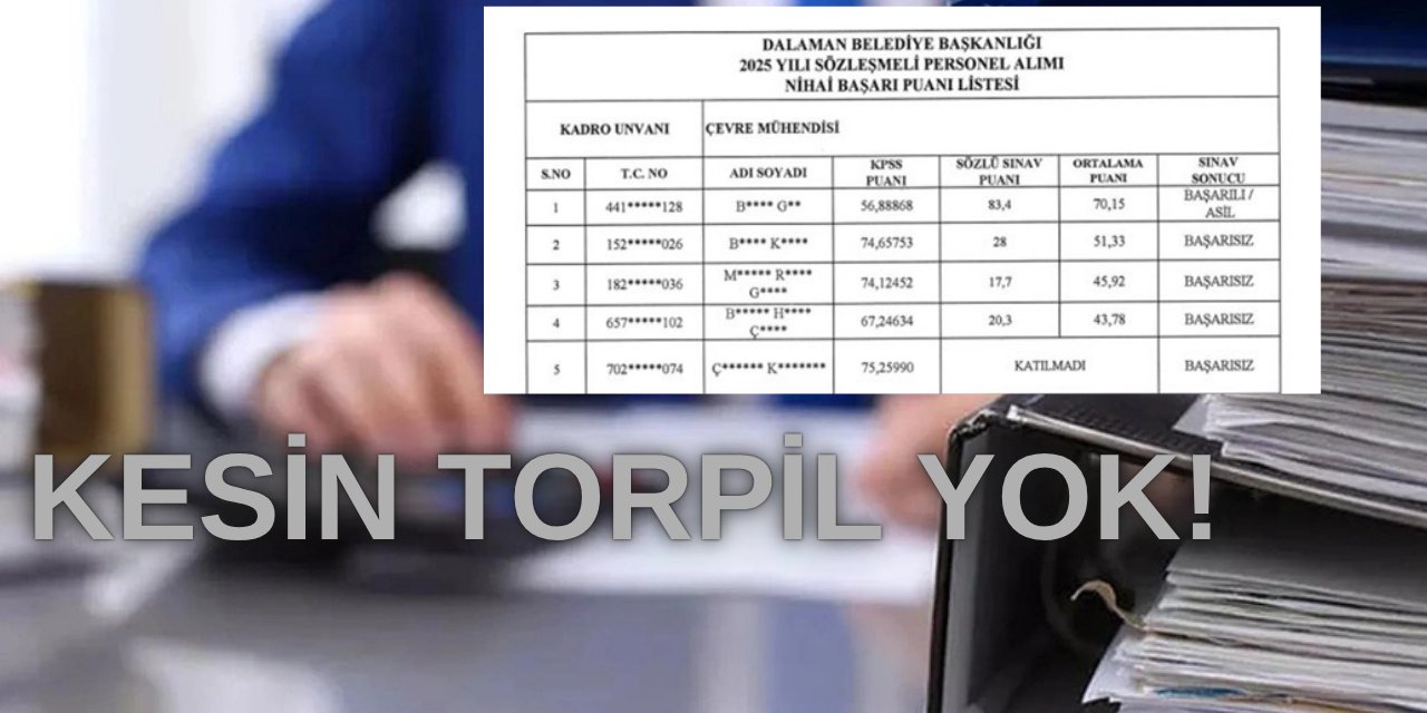 Yok canım ne torpili!