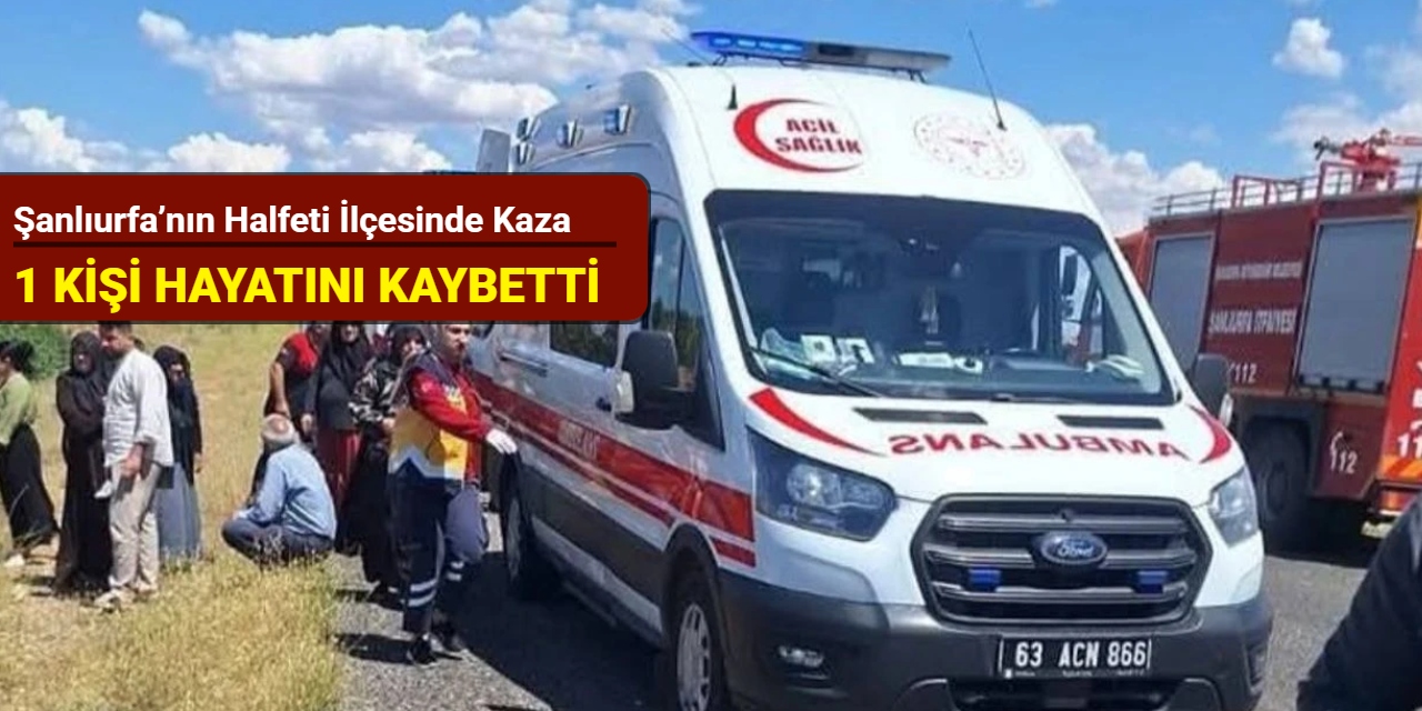 Şanlıurfa’nın Halfeti ilçesinde kaza: 1 kişi hayatını kaybetti